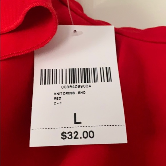 NWT Knit Dress, off one shoulder dress - Picture 4 of 5